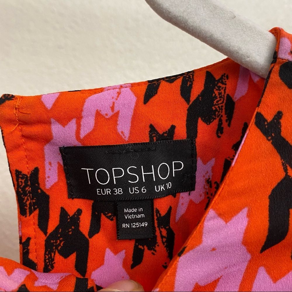 Topshop Houndstooth Patterned Dress - Picture 9 of 11